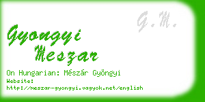 gyongyi meszar business card