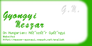 gyongyi meszar business card